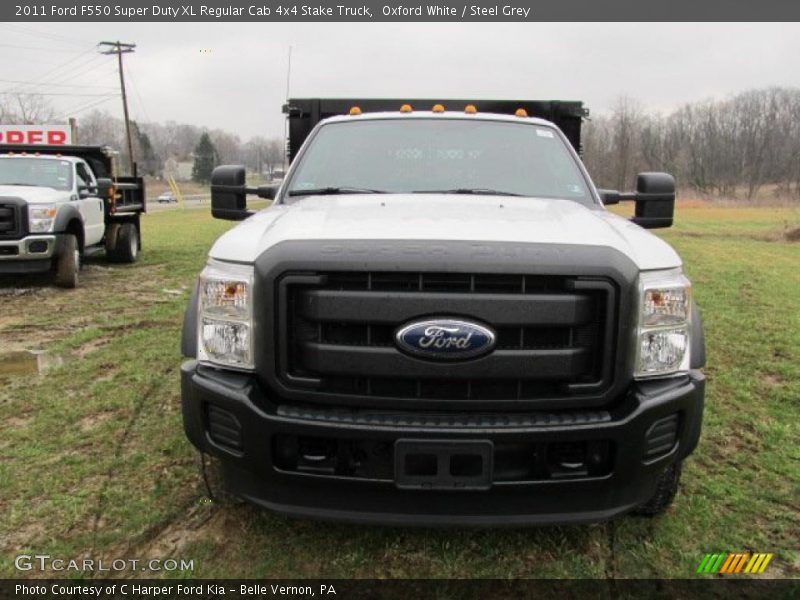 Oxford White / Steel Grey 2011 Ford F550 Super Duty XL Regular Cab 4x4 Stake Truck