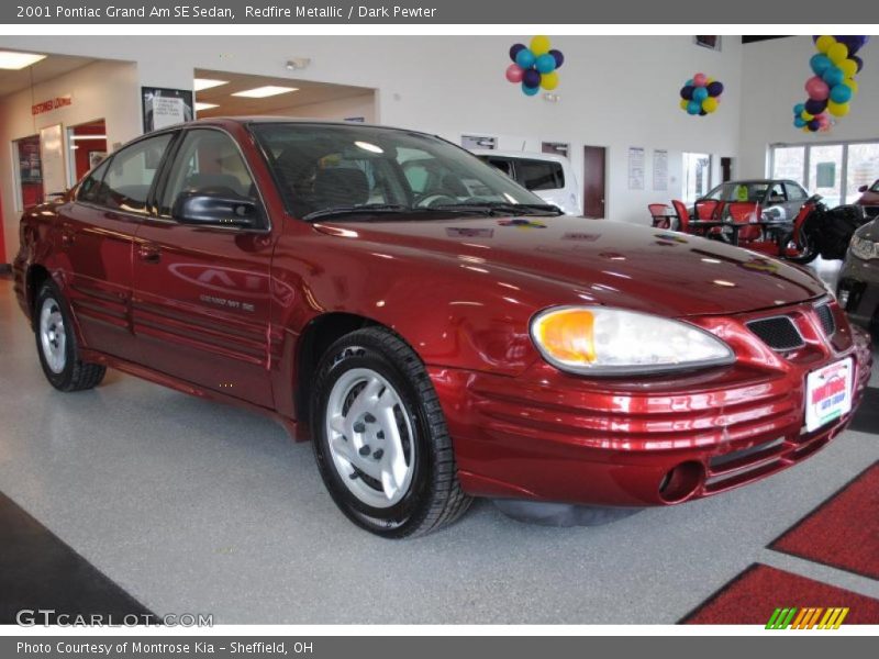 Redfire Metallic / Dark Pewter 2001 Pontiac Grand Am SE Sedan