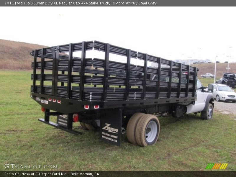  2011 F550 Super Duty XL Regular Cab 4x4 Stake Truck Oxford White