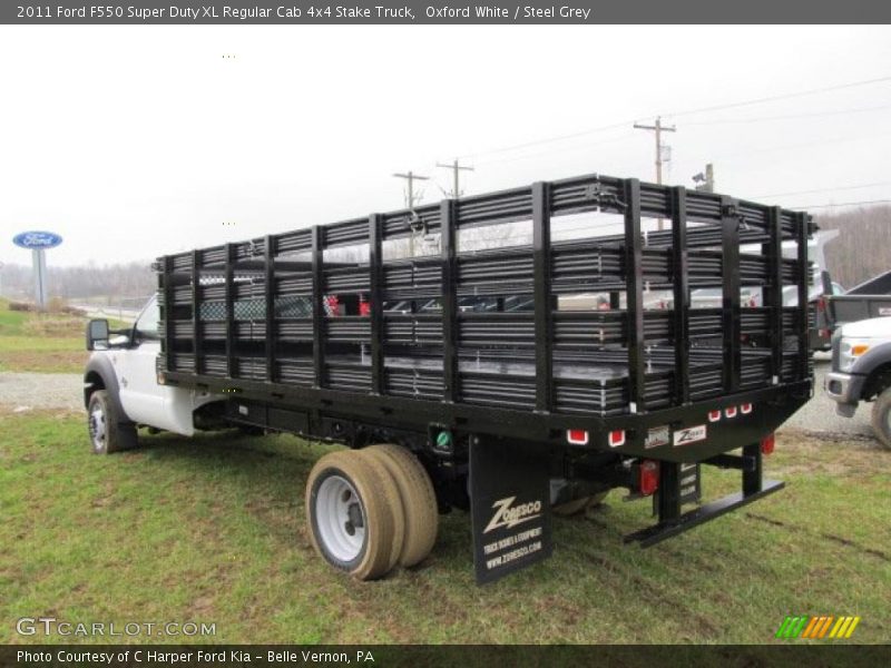 Oxford White / Steel Grey 2011 Ford F550 Super Duty XL Regular Cab 4x4 Stake Truck