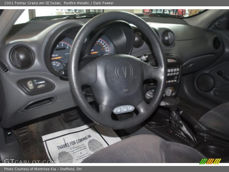 Redfire Metallic / Dark Pewter 2001 Pontiac Grand Am SE Sedan