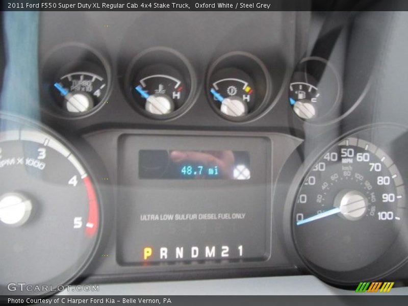  2011 F550 Super Duty XL Regular Cab 4x4 Stake Truck XL Regular Cab 4x4 Stake Truck Gauges