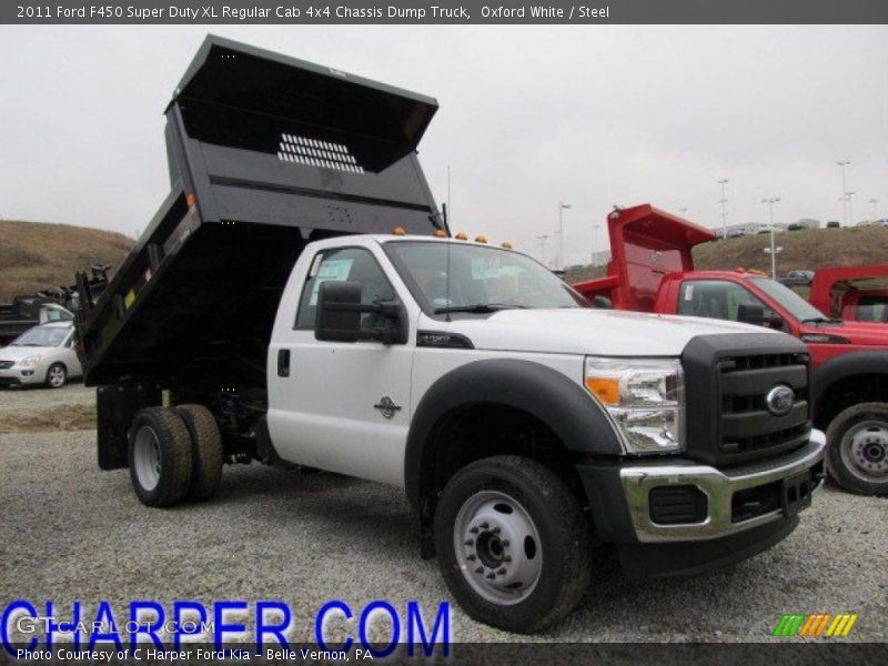 Oxford White / Steel 2011 Ford F450 Super Duty XL Regular Cab 4x4 Chassis Dump Truck