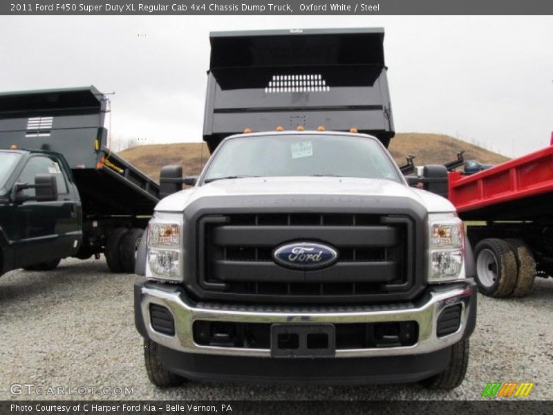  2011 F450 Super Duty XL Regular Cab 4x4 Chassis Dump Truck Oxford White