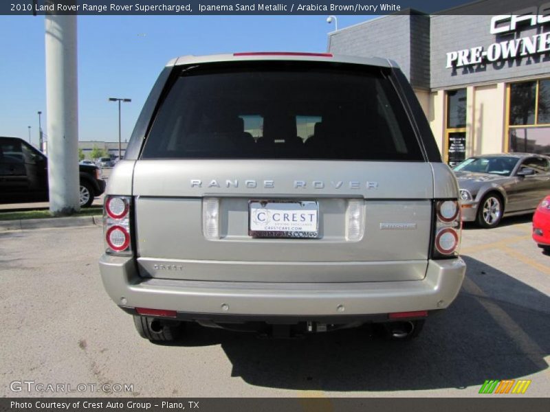 Ipanema Sand Metallic / Arabica Brown/Ivory White 2010 Land Rover Range Rover Supercharged