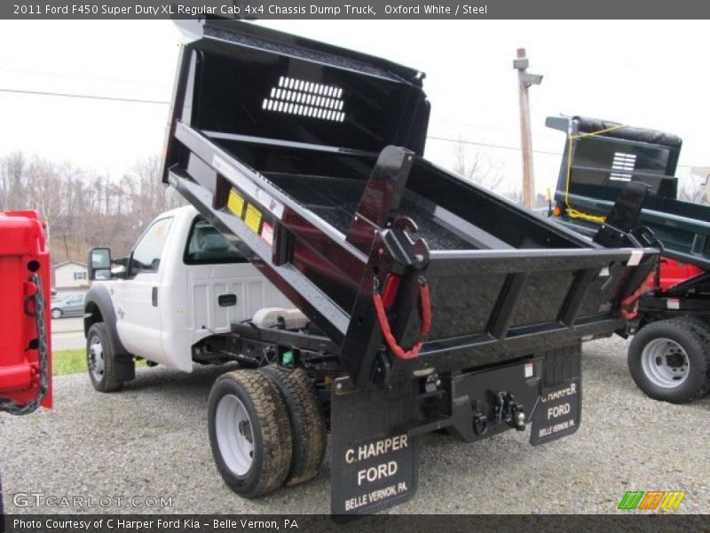  2011 F450 Super Duty XL Regular Cab 4x4 Chassis Dump Truck Oxford White