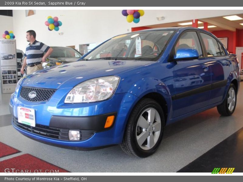 Sapphire Blue / Gray 2009 Kia Rio SX Sedan