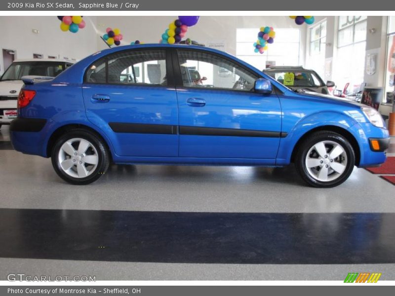 Sapphire Blue / Gray 2009 Kia Rio SX Sedan