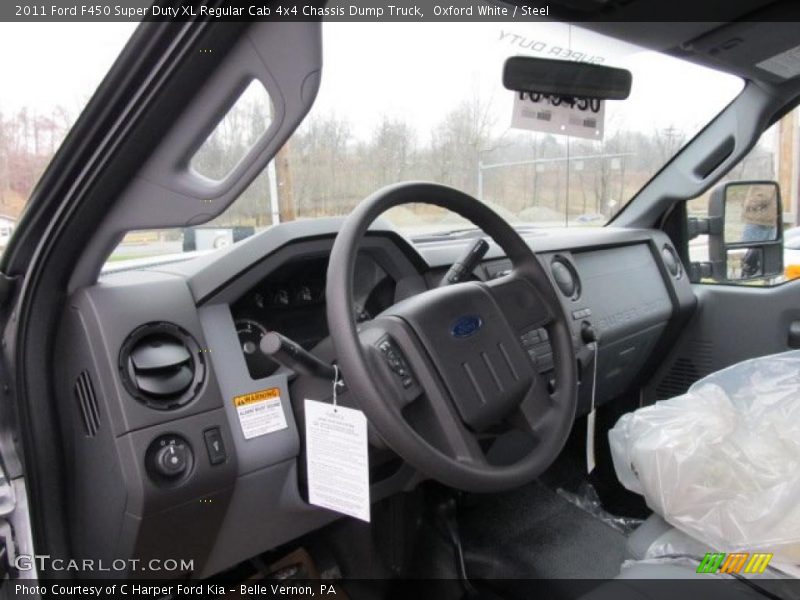 Oxford White / Steel 2011 Ford F450 Super Duty XL Regular Cab 4x4 Chassis Dump Truck