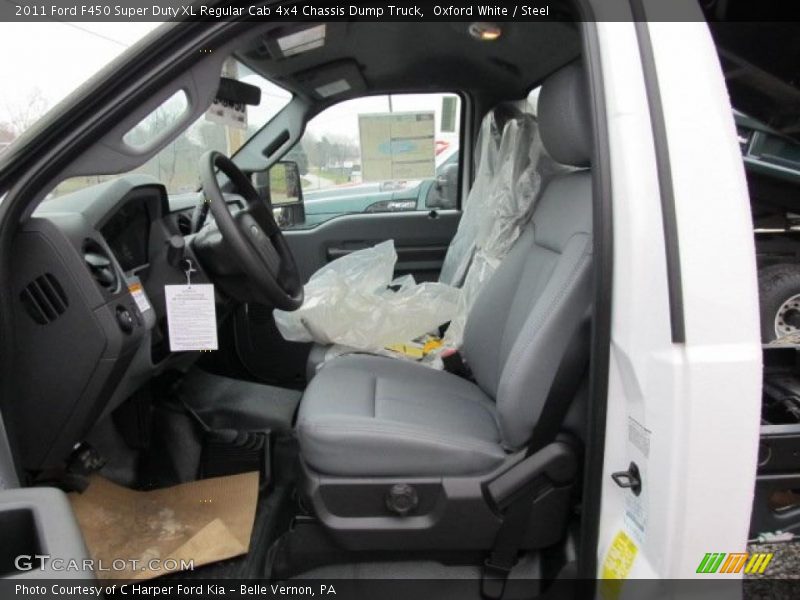 Oxford White / Steel 2011 Ford F450 Super Duty XL Regular Cab 4x4 Chassis Dump Truck