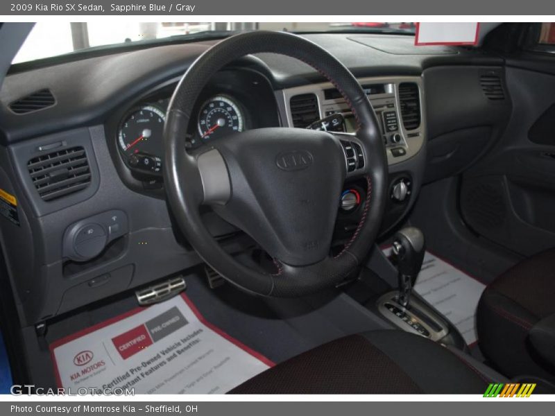 Sapphire Blue / Gray 2009 Kia Rio SX Sedan