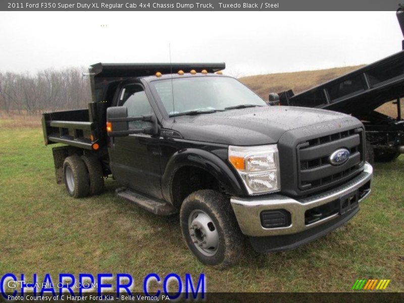 Tuxedo Black / Steel 2011 Ford F350 Super Duty XL Regular Cab 4x4 Chassis Dump Truck