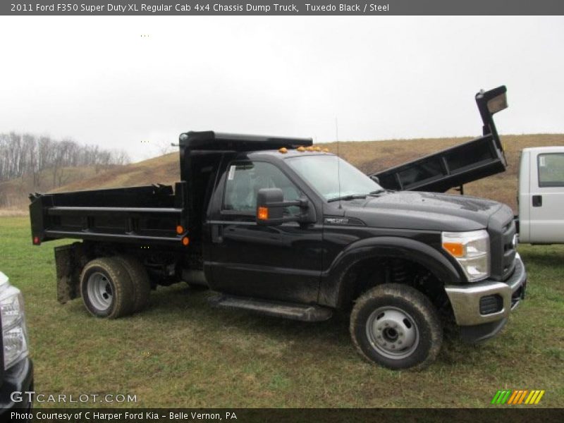  2011 F350 Super Duty XL Regular Cab 4x4 Chassis Dump Truck Tuxedo Black