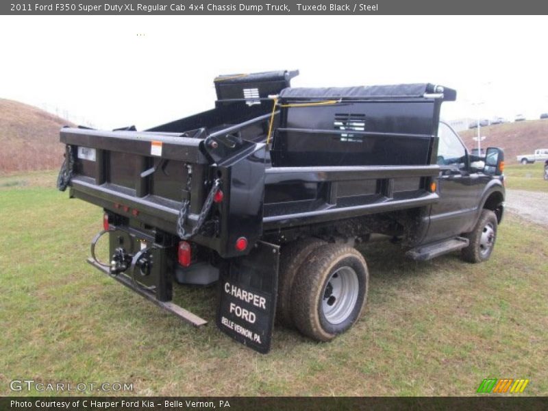 Tuxedo Black / Steel 2011 Ford F350 Super Duty XL Regular Cab 4x4 Chassis Dump Truck