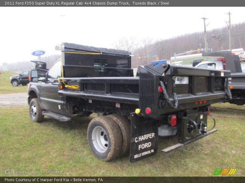 Tuxedo Black / Steel 2011 Ford F350 Super Duty XL Regular Cab 4x4 Chassis Dump Truck
