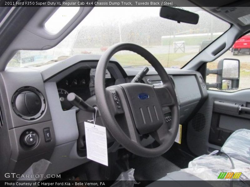 Tuxedo Black / Steel 2011 Ford F350 Super Duty XL Regular Cab 4x4 Chassis Dump Truck