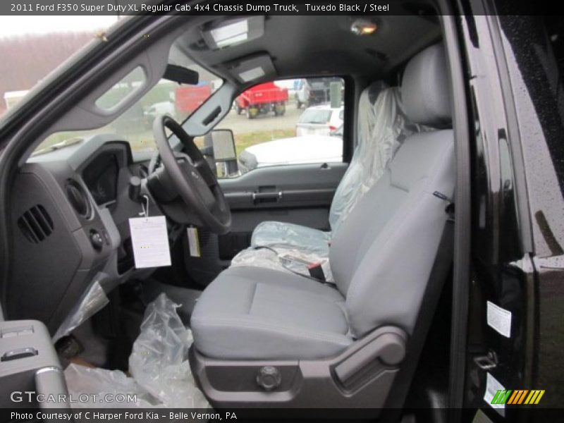 Tuxedo Black / Steel 2011 Ford F350 Super Duty XL Regular Cab 4x4 Chassis Dump Truck