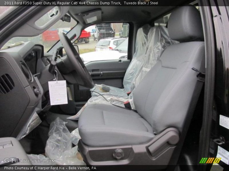  2011 F350 Super Duty XL Regular Cab 4x4 Chassis Dump Truck Steel Interior