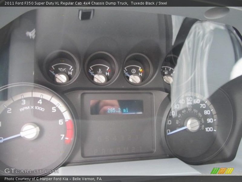 Tuxedo Black / Steel 2011 Ford F350 Super Duty XL Regular Cab 4x4 Chassis Dump Truck