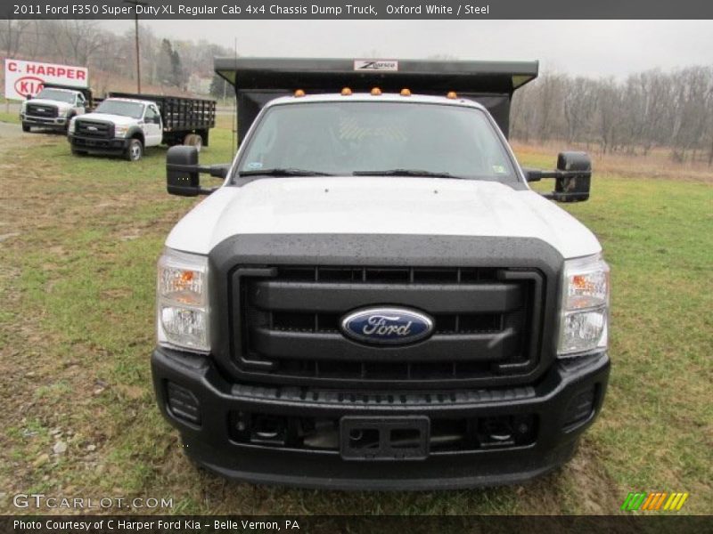  2011 F350 Super Duty XL Regular Cab 4x4 Chassis Dump Truck Oxford White