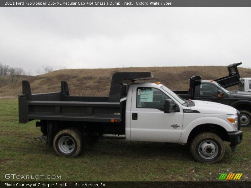  2011 F350 Super Duty XL Regular Cab 4x4 Chassis Dump Truck Oxford White