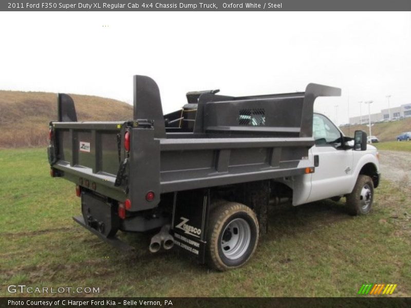  2011 F350 Super Duty XL Regular Cab 4x4 Chassis Dump Truck Oxford White