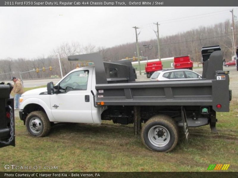 Oxford White / Steel 2011 Ford F350 Super Duty XL Regular Cab 4x4 Chassis Dump Truck