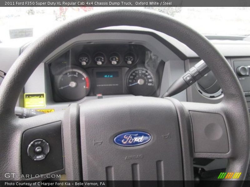 Oxford White / Steel 2011 Ford F350 Super Duty XL Regular Cab 4x4 Chassis Dump Truck