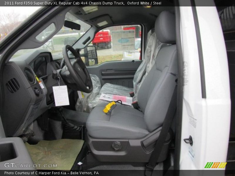 Oxford White / Steel 2011 Ford F350 Super Duty XL Regular Cab 4x4 Chassis Dump Truck
