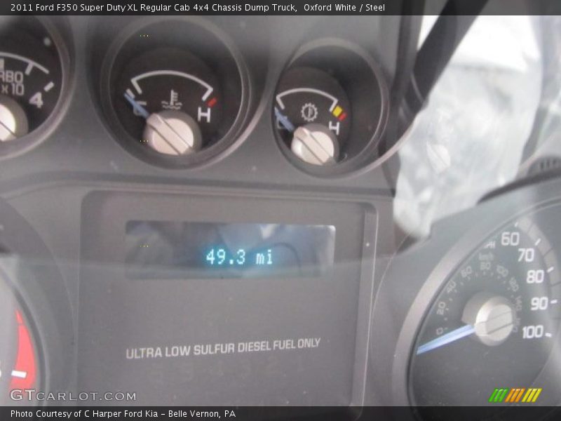 Oxford White / Steel 2011 Ford F350 Super Duty XL Regular Cab 4x4 Chassis Dump Truck