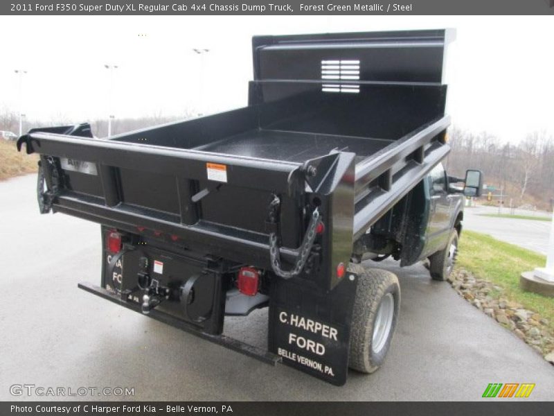 Forest Green Metallic / Steel 2011 Ford F350 Super Duty XL Regular Cab 4x4 Chassis Dump Truck