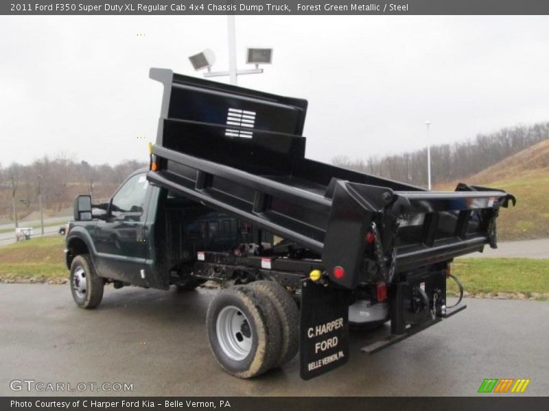 Forest Green Metallic / Steel 2011 Ford F350 Super Duty XL Regular Cab 4x4 Chassis Dump Truck