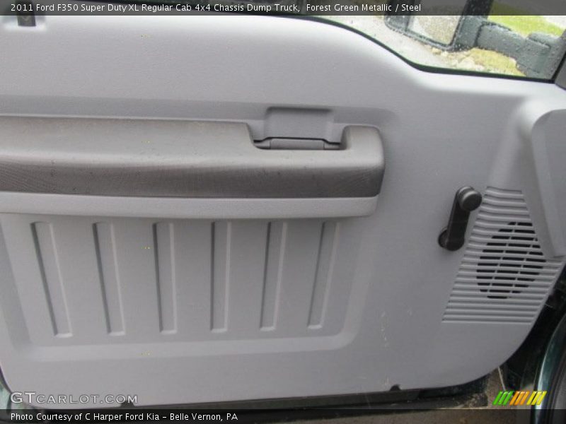 Forest Green Metallic / Steel 2011 Ford F350 Super Duty XL Regular Cab 4x4 Chassis Dump Truck