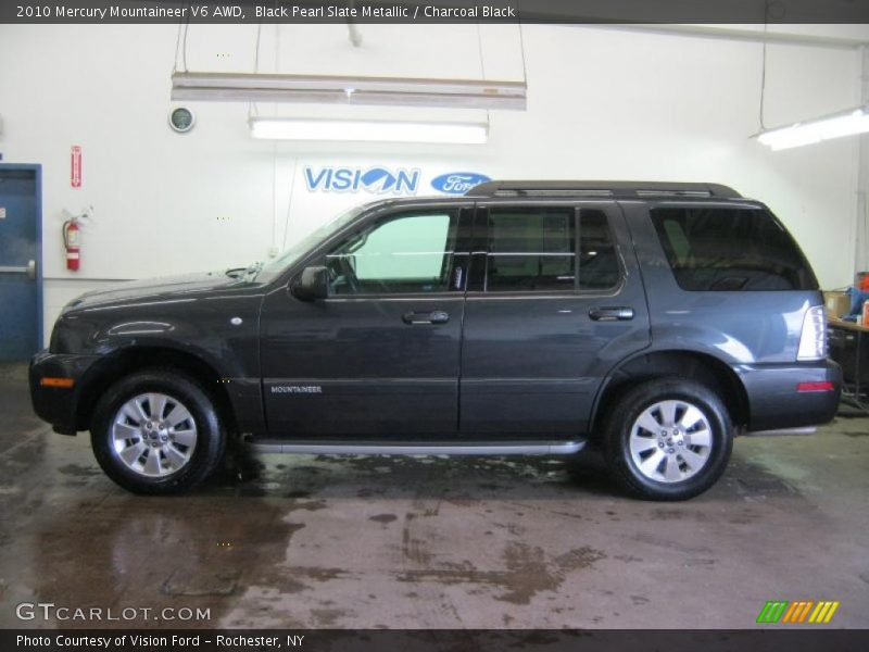 Black Pearl Slate Metallic / Charcoal Black 2010 Mercury Mountaineer V6 AWD
