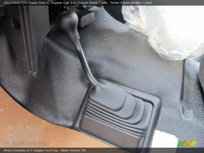 Forest Green Metallic / Steel 2011 Ford F350 Super Duty XL Regular Cab 4x4 Chassis Dump Truck