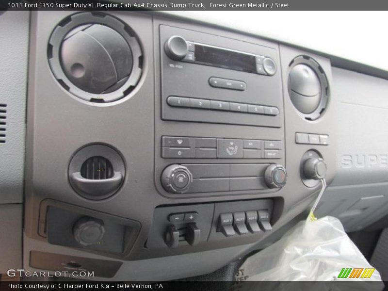 Forest Green Metallic / Steel 2011 Ford F350 Super Duty XL Regular Cab 4x4 Chassis Dump Truck