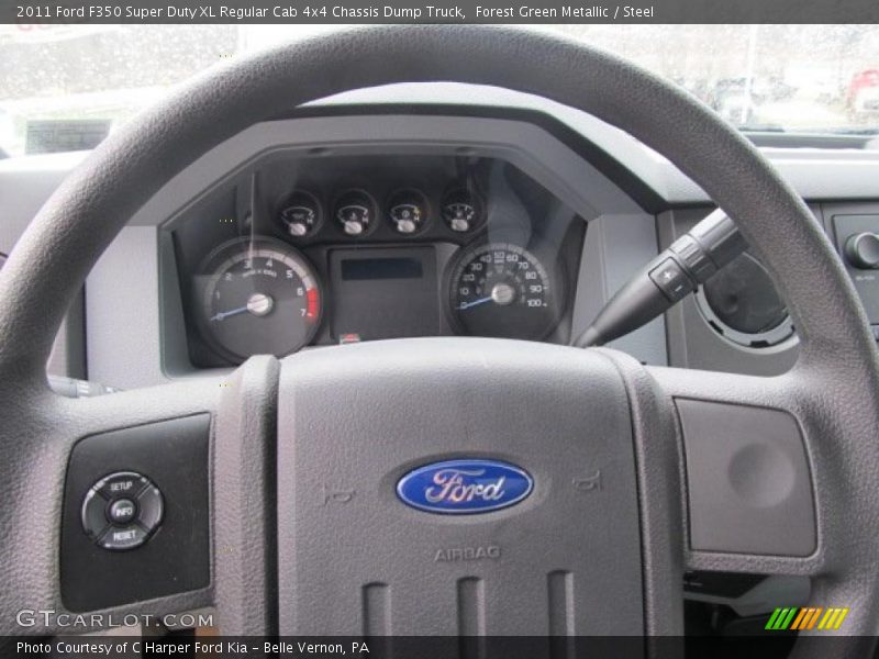 Forest Green Metallic / Steel 2011 Ford F350 Super Duty XL Regular Cab 4x4 Chassis Dump Truck