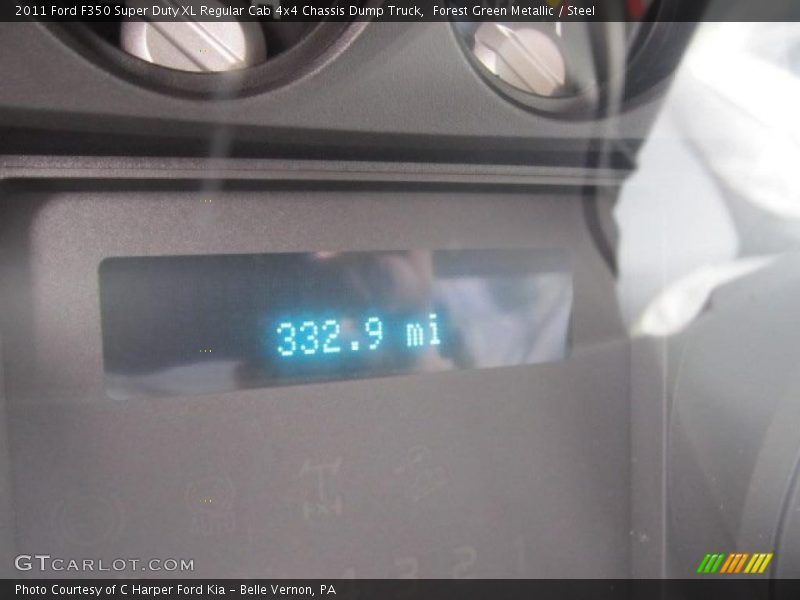 Forest Green Metallic / Steel 2011 Ford F350 Super Duty XL Regular Cab 4x4 Chassis Dump Truck