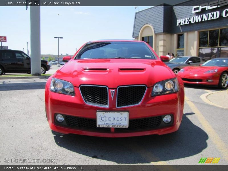 Liquid Red / Onyx/Red 2009 Pontiac G8 GT