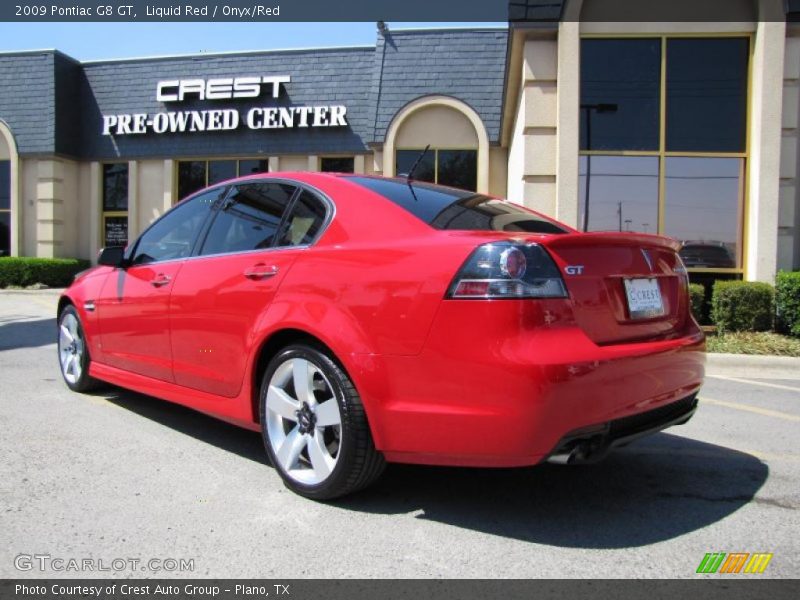 Liquid Red / Onyx/Red 2009 Pontiac G8 GT