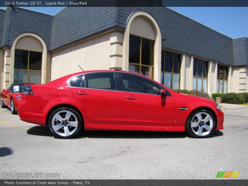 Liquid Red / Onyx/Red 2009 Pontiac G8 GT