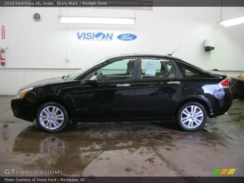 Ebony Black / Medium Stone 2010 Ford Focus SEL Sedan