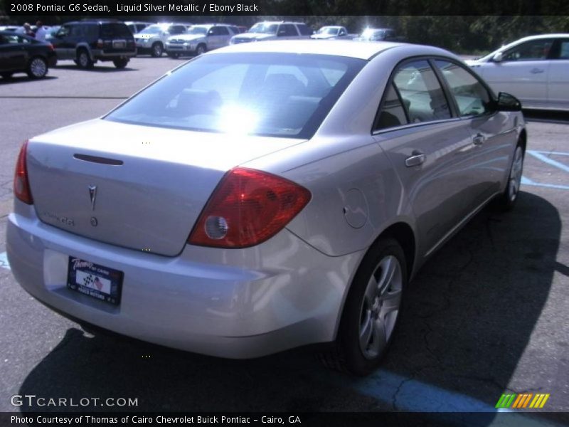 Liquid Silver Metallic / Ebony Black 2008 Pontiac G6 Sedan