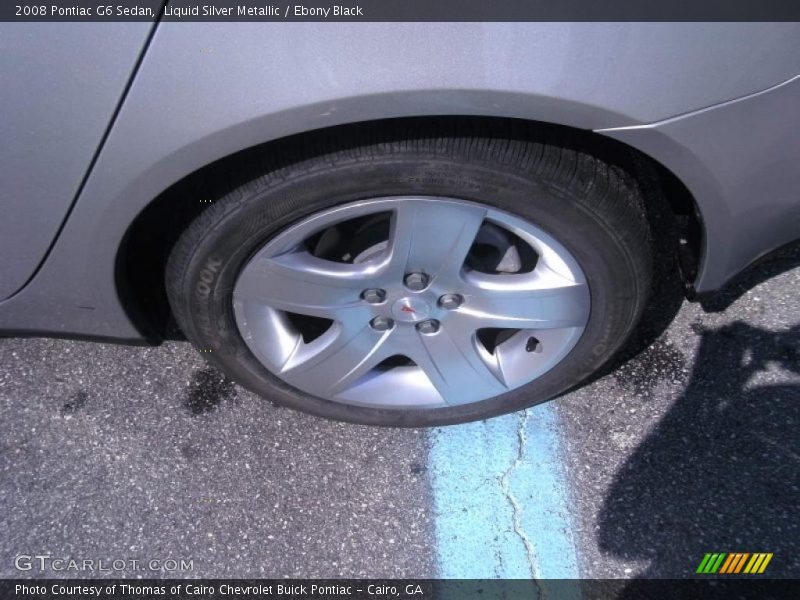 Liquid Silver Metallic / Ebony Black 2008 Pontiac G6 Sedan