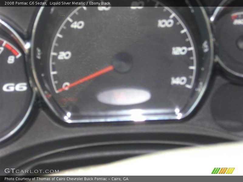 Liquid Silver Metallic / Ebony Black 2008 Pontiac G6 Sedan