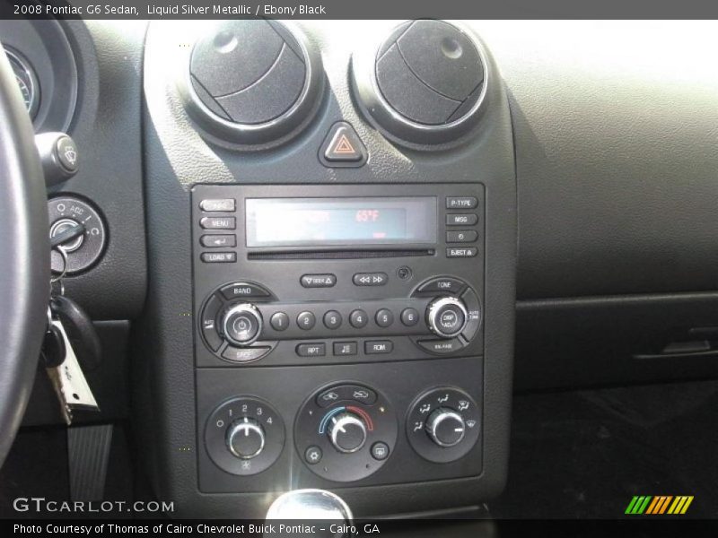 Liquid Silver Metallic / Ebony Black 2008 Pontiac G6 Sedan