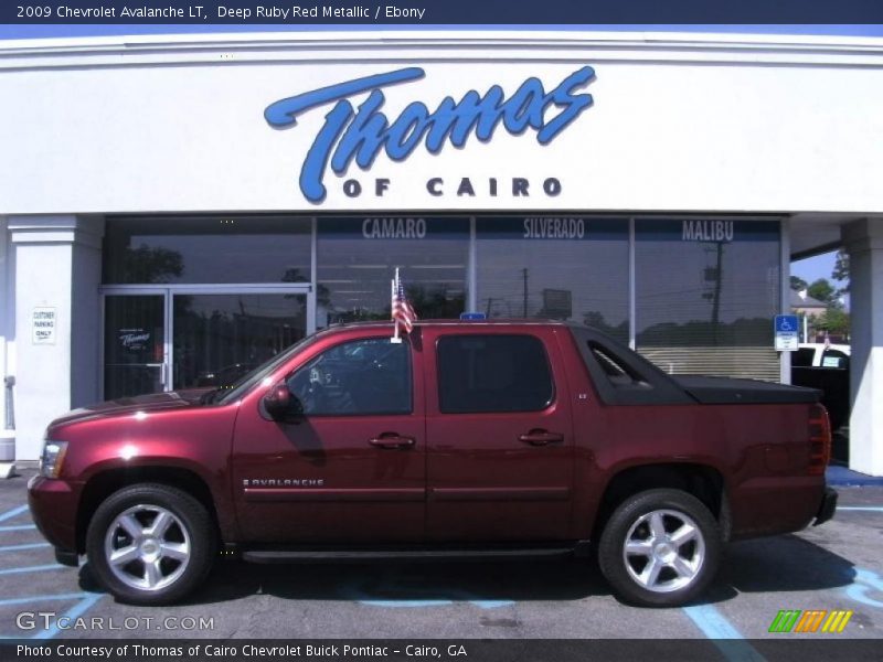 Deep Ruby Red Metallic / Ebony 2009 Chevrolet Avalanche LT