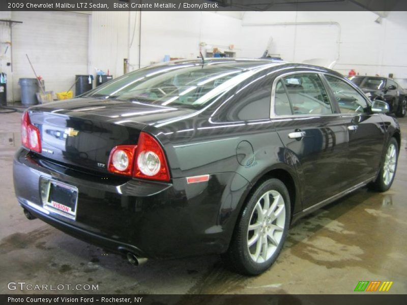 Black Granite Metallic / Ebony/Brick 2009 Chevrolet Malibu LTZ Sedan
