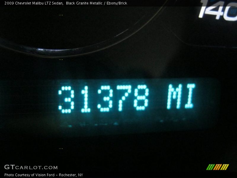 Black Granite Metallic / Ebony/Brick 2009 Chevrolet Malibu LTZ Sedan