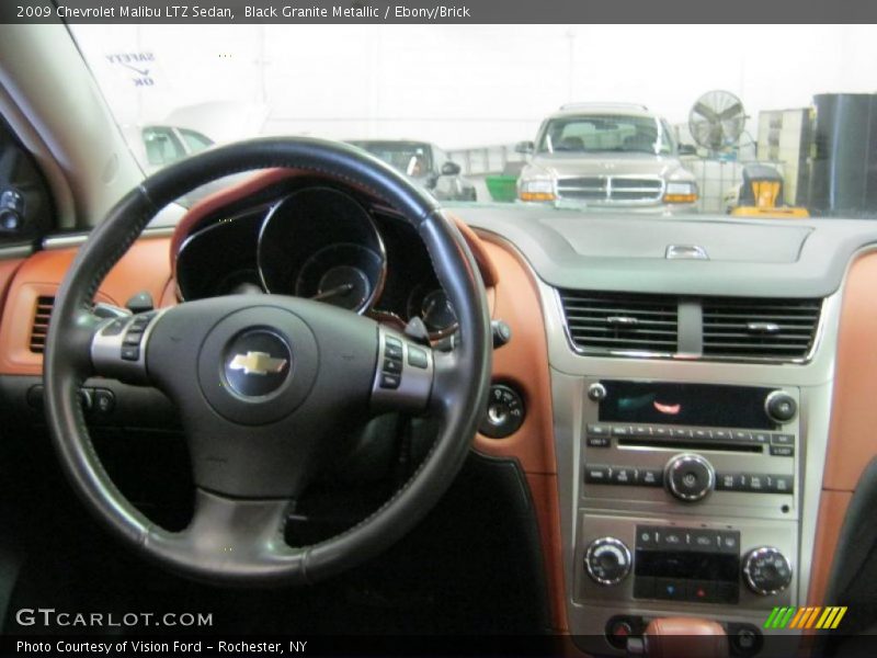 Black Granite Metallic / Ebony/Brick 2009 Chevrolet Malibu LTZ Sedan
